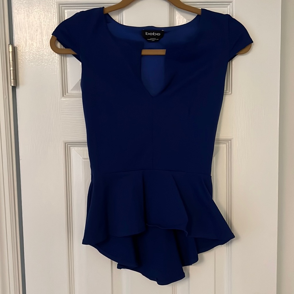 Royal blue Bebe top